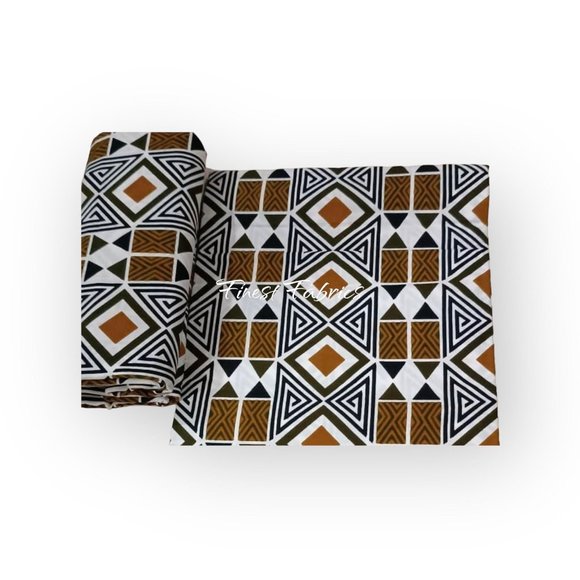 Ankara Fabric African Print Fabric AnkaraTribal Fabric By The Yard Cotton Fabric - Picture 1 of 4